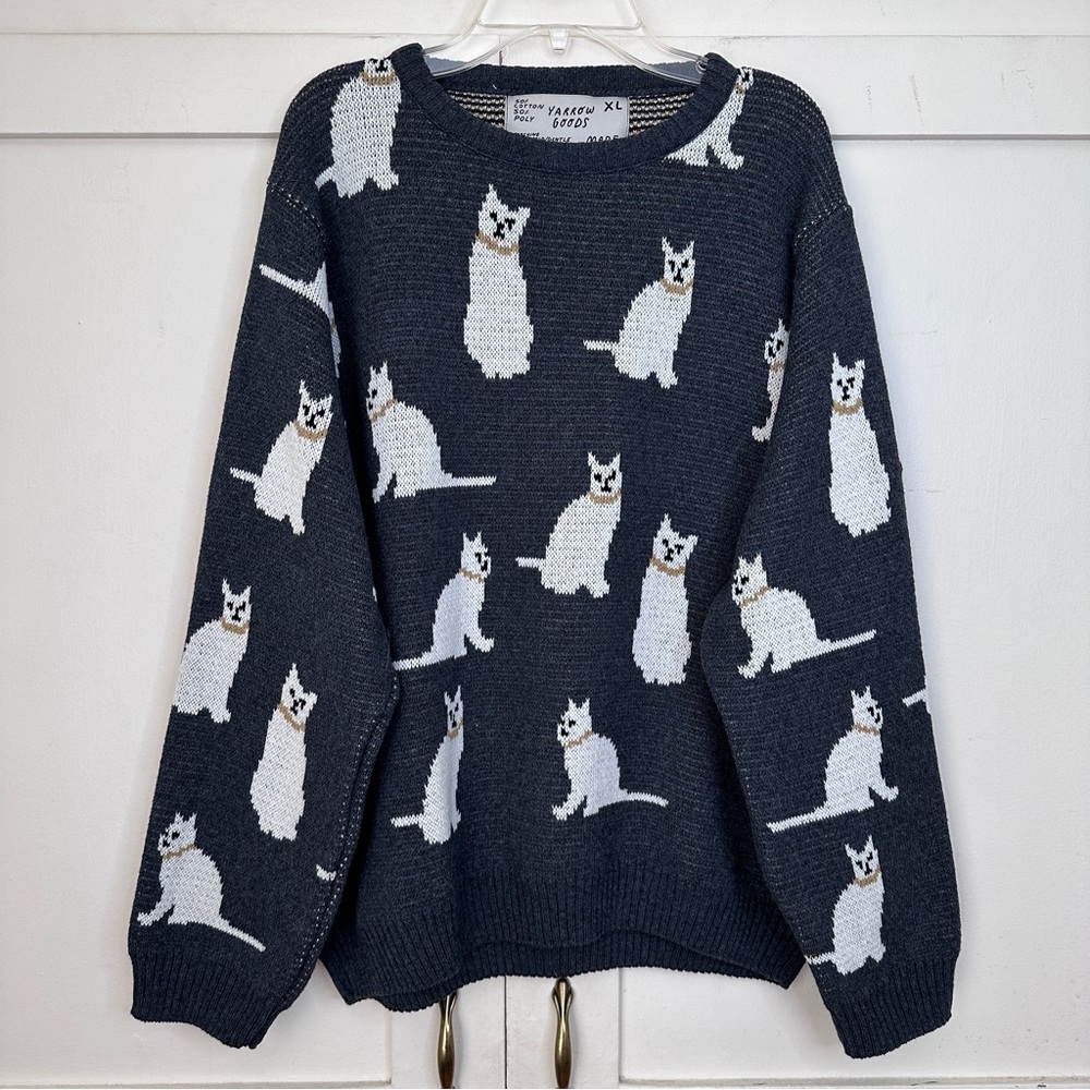 Yarrow Goods Margot Cat Knit Sweater XL